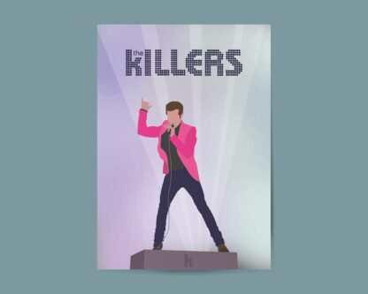 The Killers Band Poster - Brandon Flowers in Pink - Image 2