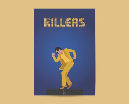 Digital The Killers Band Poster - Brandon Flowers in Gold