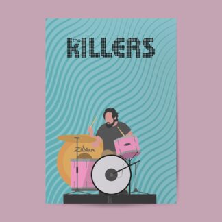 Digital The Killers Band Poster - Ronnie Vannucci Jr. (Drummer)