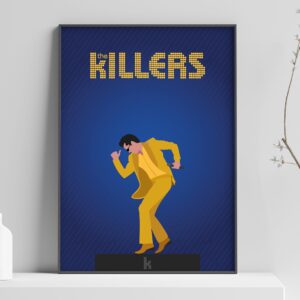The Killers Band Poster - Brandon Flowers in Gold