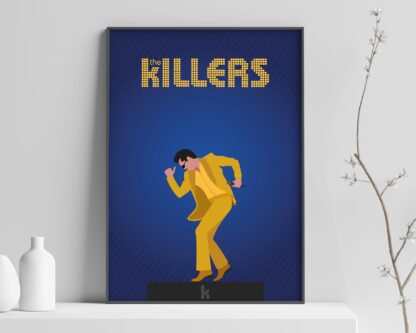 The Killers Band Poster - Brandon Flowers in Gold