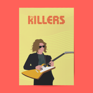 Digital The Killers Band Poster - Dave Keuning On The Guitar Everybody!