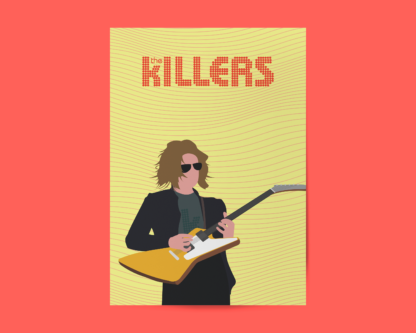 Digital The Killers Band Poster - Dave Keuning On The Guitar Everybody!