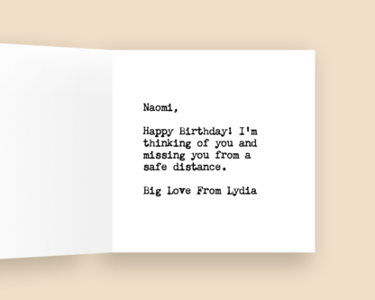 Self Isolating Quarantine Funny Birthday Card - Image 2