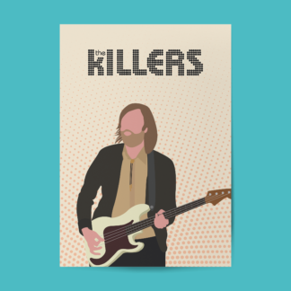 Digital The Killers Band Poster - Mark Stoermer Bass Player