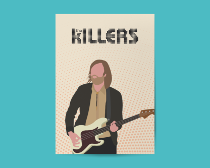 Digital The Killers Band Poster - Mark Stoermer Bass Player