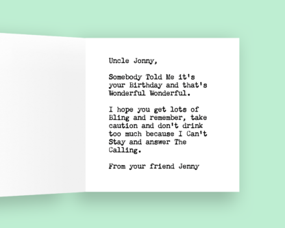 The Killers Birthday Cards - "I remember back When You Were Young" - Image 2
