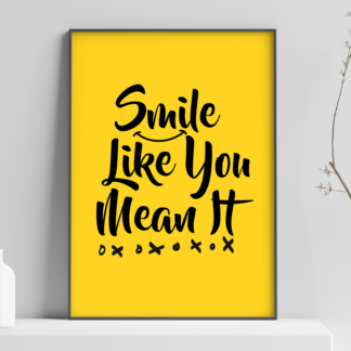 The Killers - "Smile Like You Mean It" Lyric Art Poster Print