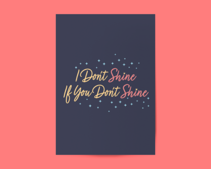The Killers "I Don't Shine If You Don't Shine" Art Poster Print | Music Print | Lyric Print | Read My Mind - Image 3