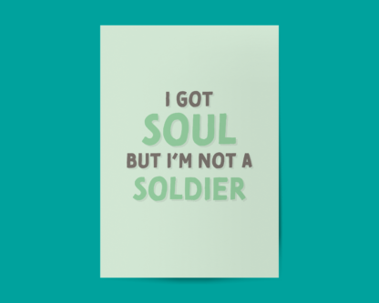 The Killers - I Got Soul But I'm Not A Soldier Lyric Print - Image 3
