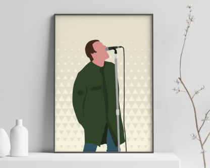 Liam Gallagher from Oasis Minimalist Illustration Poster Print - Image 2