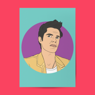 Brandon Flowers from The Killers A6 Sketch Illustration