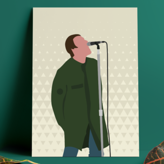 Liam Gallagher from Oasis Minimalist Illustration Poster Print