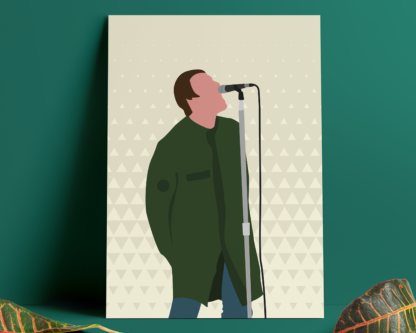 Liam Gallagher from Oasis Minimalist Illustration Poster Print