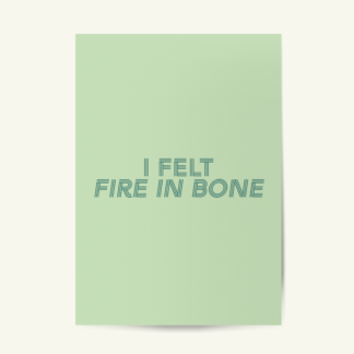 Fire in Bone - The Killers Inspired Imploding The Mirage Song Lyric Print