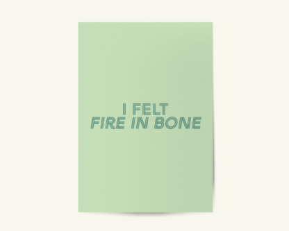 Fire in Bone - The Killers Inspired Imploding The Mirage Song Lyric Print