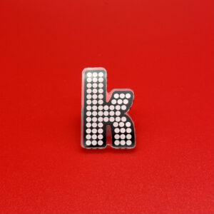 The Killers K Black Acrylic Pin Badge | Band Pin | Button Badge