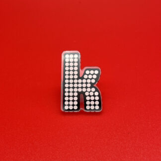 The Killers K Black Acrylic Pin Badge | Band Pin | Button Badge