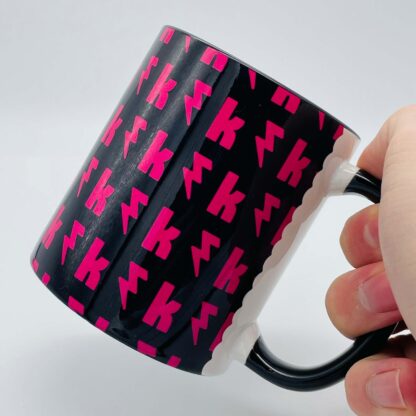 Ks & Bolts 11oz Pink and Black Mug - Inspired By The Killers - Image 2