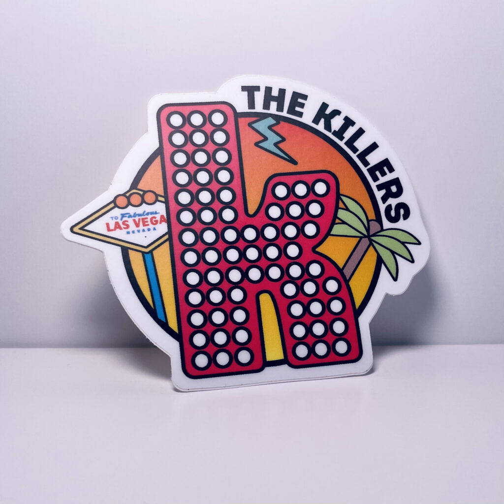 Vegas Sunset The Killers Inspired Vinyl Sticker Snippy Cow