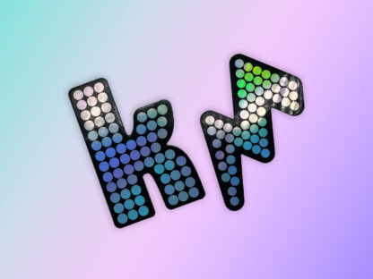 The Killers Inspired Holographic K Logo & Battle Born Lightning Bolt Vinyl Sticker Bundle