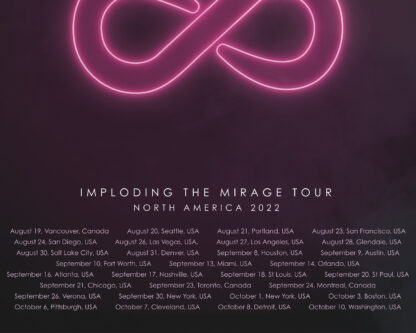 The Killers Imploding The Mirage 2022 Tour Glowing Infinity Poster Print (Unofficial) - Image 4