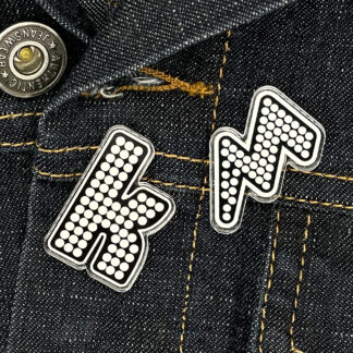 Lightning Bolt & K Logo Pin Badge Inspired By The Killers