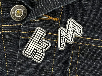 Lightning Bolt & K Logo Pin Badge Inspired By The Killers