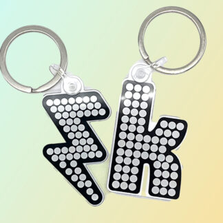 The Killers Inspired K & Battle Bolt 50mm Acrylic Keyring Bundle (LIMITED EDITION)