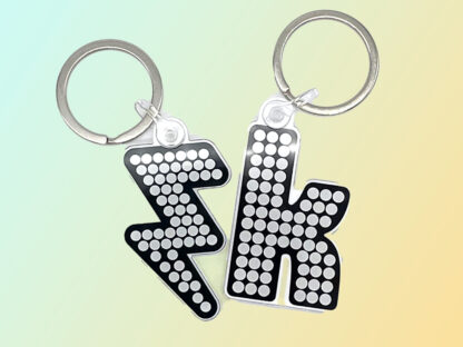 The Killers Inspired K & Battle Bolt 50mm Acrylic Keyring Bundle (LIMITED EDITION)