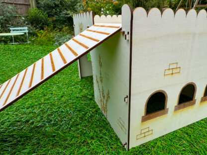 Guinea Pig Wooden Castle House, Wooden Pet Playhouse, Castle Hide, Cavies Shelter, Cavy Castle - Image 4