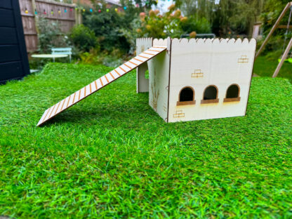Guinea Pig Wooden Castle House, Wooden Pet Playhouse, Castle Hide, Cavies Shelter, Cavy Castle - Image 5