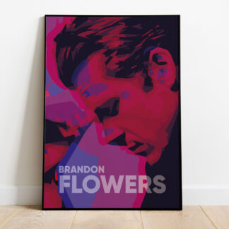 Low Poly Brandon Flowers - Inspired by The Killers Poster Art Print