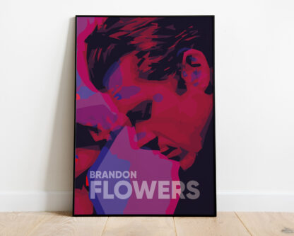 Low Poly Brandon Flowers - Inspired by The Killers Poster Art Print