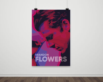 Low Poly Brandon Flowers - Inspired by The Killers Poster Art Print - Image 3