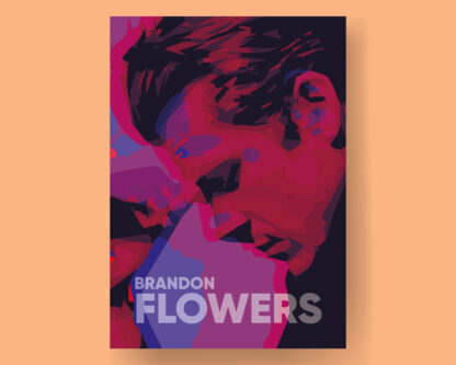Low Poly Brandon Flowers - Inspired by The Killers Poster Art Print - Image 2