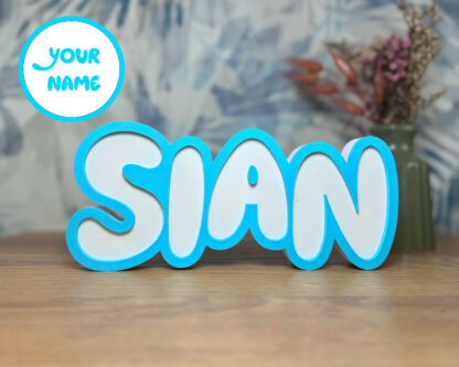 Personalised Bluey Inspired Desk Name Sign