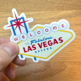 Welcome to Las Vegas Vinyl Sticker - Splash-Resistant Minimalist Design