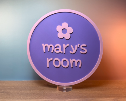 Personalised Kids Daisy Door Sign - Custom Name Sign for Children's Room or Classroom - Image 3