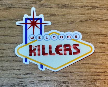 The Killers Inspired Welcome to Las Vegas Sticker - Vinyl Decal for Laptops, Phones, Notebooks - Image 3