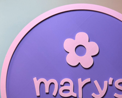 Personalised Kids Daisy Door Sign - Custom Name Sign for Children's Room or Classroom - Image 2