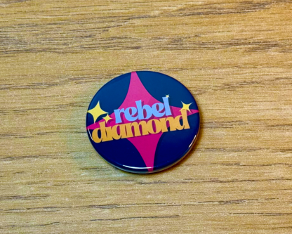 Rebel Diamond Button Pin Badge - 38mm The Killers Music Accessory - Image 3