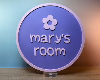 Personalised Kids Daisy Door Sign - Custom Name Sign for Children's Room or Classroom - Image 4