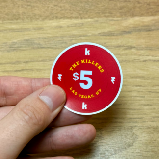 The Killers Inspired Poker Chip Sticker - Splash Resistant Vinyl Design for Laptops, Phones & Notebooks