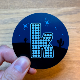 The Killers Inspired Vinyl Sticker - Nevada Desert Scene K Logo