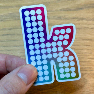 The Killers Rainbow K Logo Vinyl Sticker - Colorful Music Band Decal