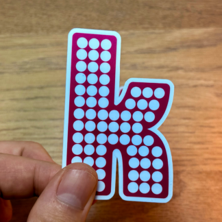The Killers Vinyl Sticker - Deep Red K Logo Decal for Laptops & Phones