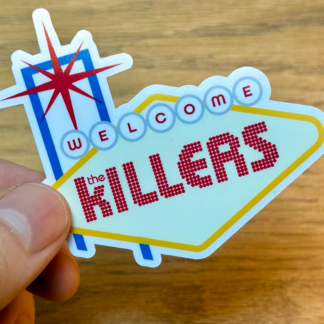 The Killers Inspired Welcome to Las Vegas Sticker - Vinyl Decal for Laptops, Phones, Notebooks