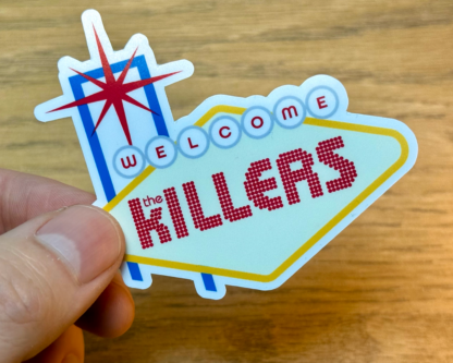 The Killers Inspired Welcome to Las Vegas Sticker - Vinyl Decal for Laptops, Phones, Notebooks