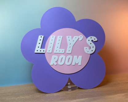 Personalised Name Door Sign - Children's Daisy Flower Decor - Image 2